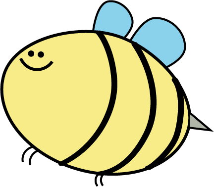 手書きのハチさんのキャラクター